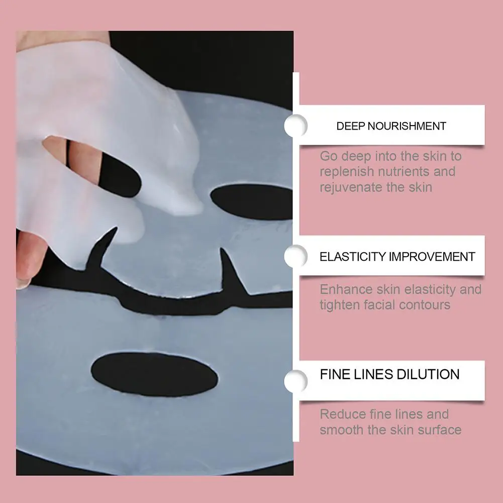Bio-Collagen Facial Mask Deep Hydrating Moisturizing Firming & Fine Line Reduction Face Skin Care 1 / 5 / 10 Pcs - Image 3