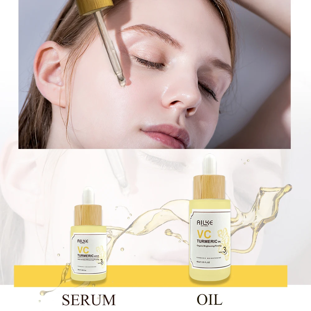 AILKE Organic Turmeric Whitening Skin Care Set, with Vitamin C, Clean Skin, Reduce Acne, Hydrating and Firming for Women - Image 5