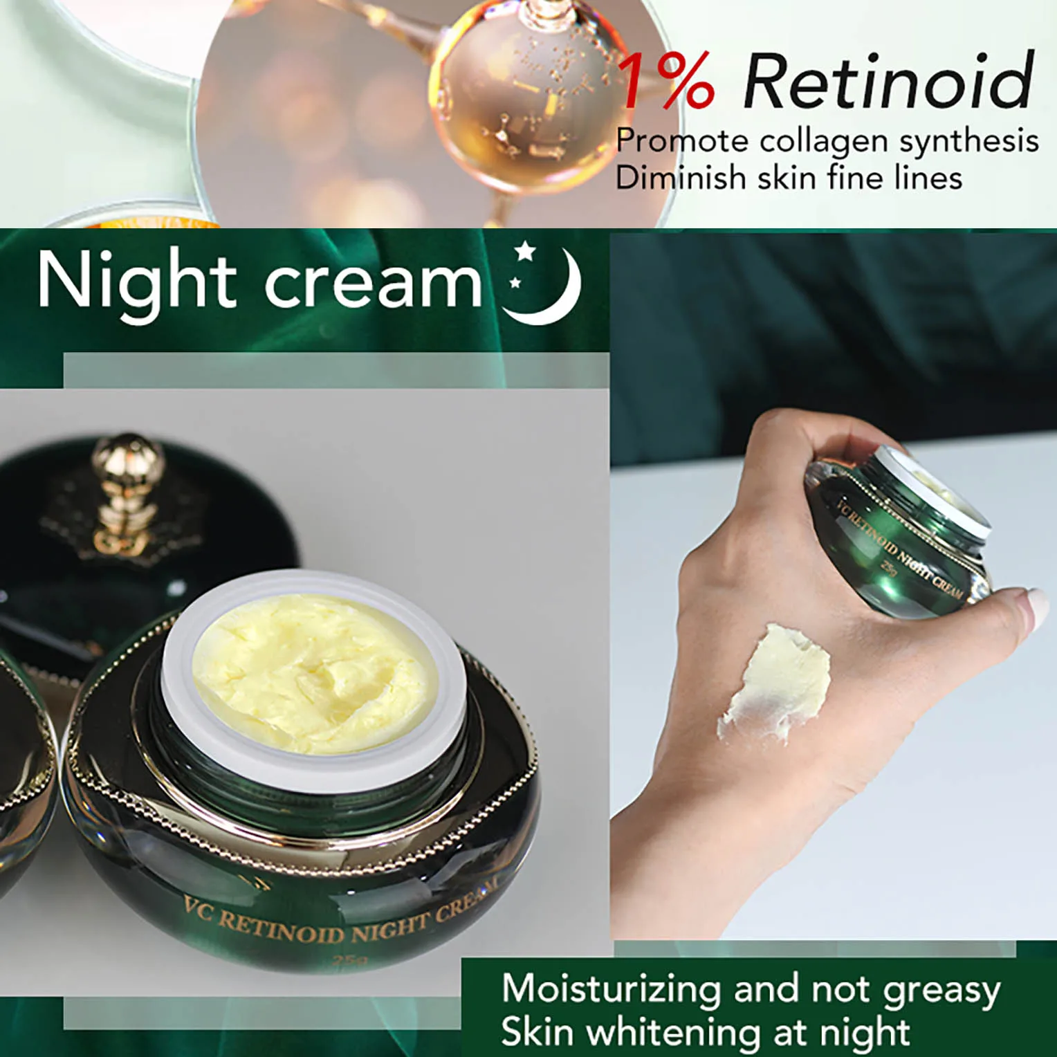 AILKE Retinol Brightening, Anti Wrinkles Cream, For Black, Dark, Brown, Caramel Skin, Lighten Skin Tone, Whitening Face Care Set - Image 4