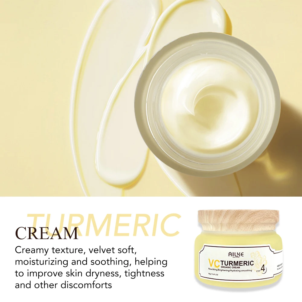 AILKE Organic Turmeric Whitening Skin Care Set, with Vitamin C, Clean Skin, Reduce Acne, Hydrating and Firming for Women - Image 3