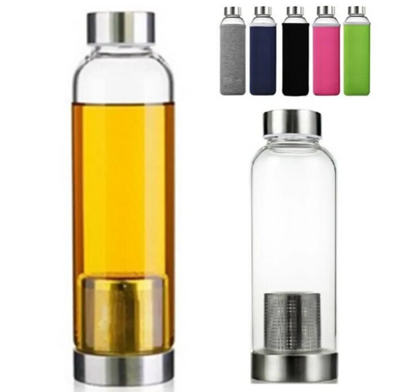 420/550ML My Sport Portable Real Borosilicate Glass Cup Water Bottle filter Tea Travel Mug With Handle Bottle Infuser - Image 6