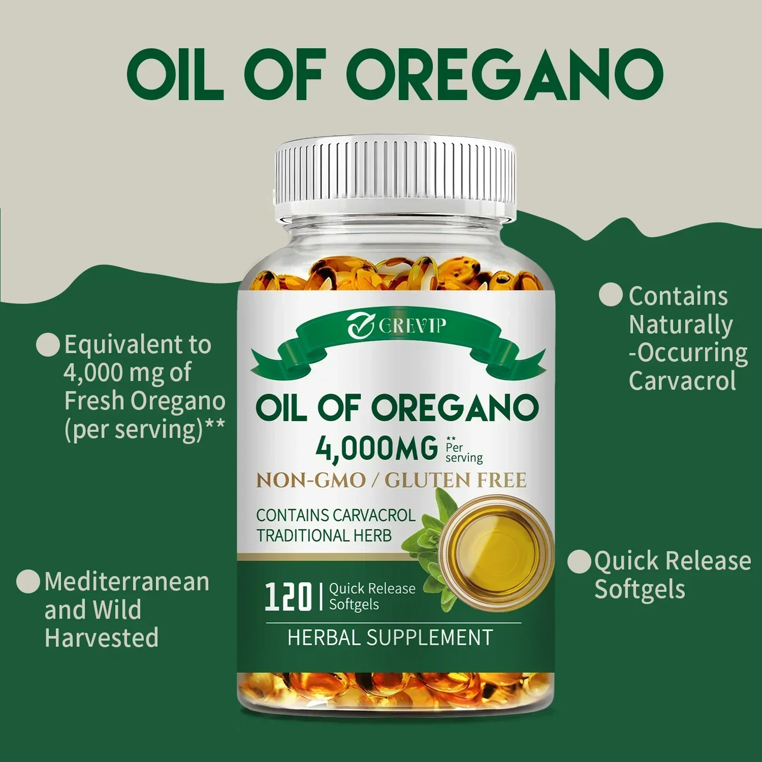 Oil of Oregano Capsules - Promotes Digestion and Intestinal Health, Antioxidant, Enhances Immunity - Image 5
