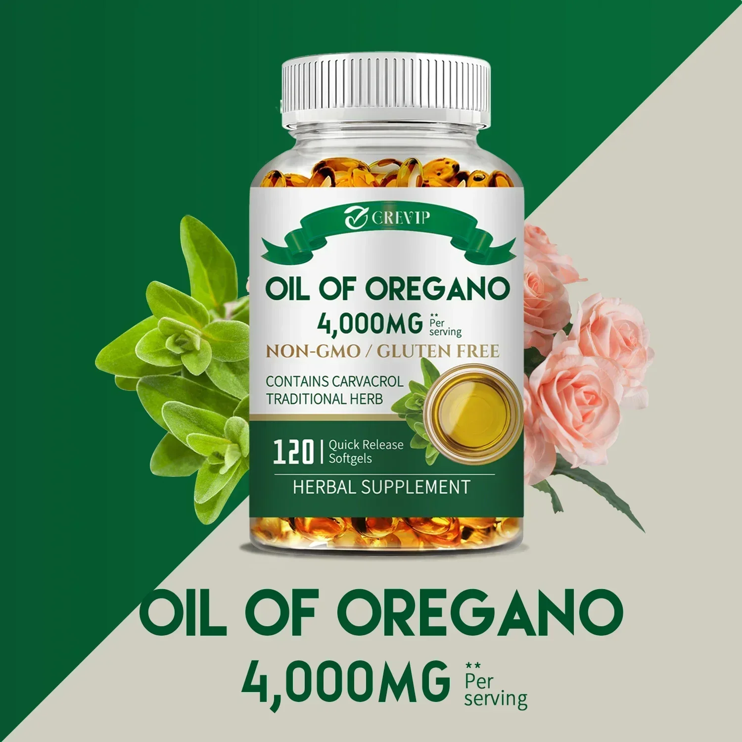 Oil of Oregano Capsules - Promotes Digestion and Intestinal Health, Antioxidant, Enhances Immunity - Image 3