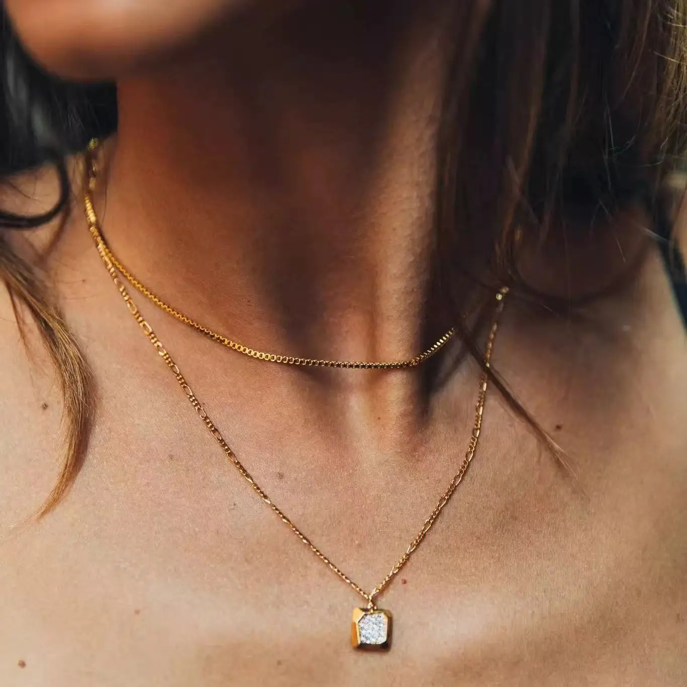 1.2mm Simple Stainless Steel Box Chain Necklace Gold Color Titanium Steel Men Necklace Fashion Women Jewelry Trend Accessories - Image 4