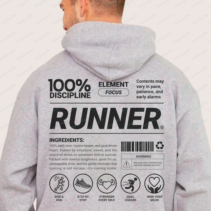 Funny Runner Hoodie Running Club Sweatshirt Gift for Runners Marathon Team Hoodie Winter Clothes Women Hoodies Women Y2k Clothes - Image 2