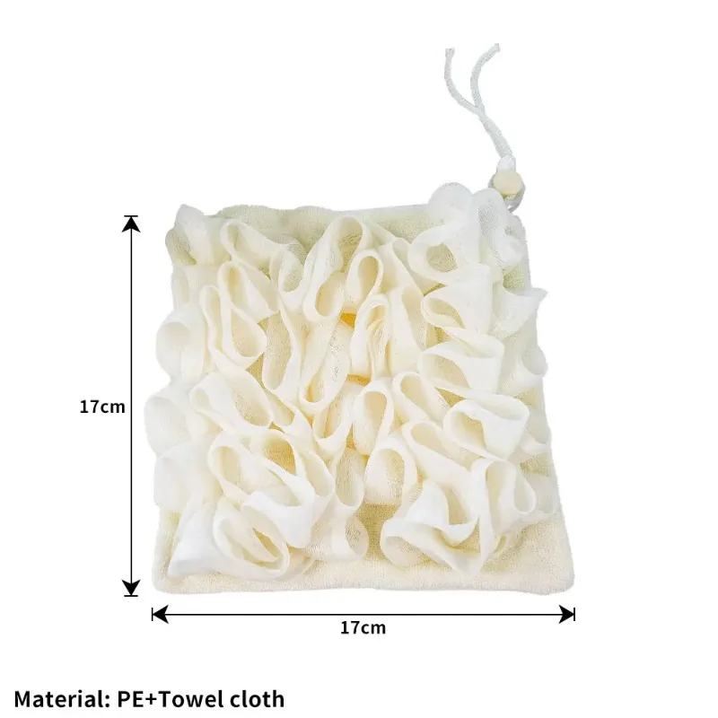 2-In-1 Bath Loofah Towel & Soap Pouch - Soft Exfoliating Mesh Sponge, Reusable Shower Skin Care Accessory - Image 5