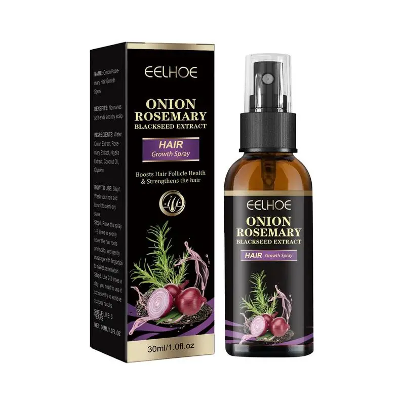30ml Hair Growth Spray Onion Rosemary Dense Hair Spray Rosemary Essential Oil Hair Nourishing Essential Oil Anti Hair Loss Spray - Image 6