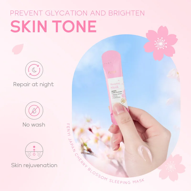 100 pcs LAIKOU Moisturizing Sleeping Mask Sakura Snail Seaweed Centella Face Mask Tendering & Nourishing Oil-control Skin Care - Image 4