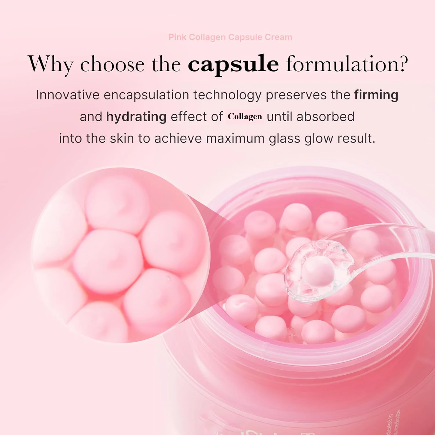 Face Moisturizer Lightweight Moisturizing Cream 5% Niacinamide for Uneven Skin Tone, Glow hydration Collagen Capsule Cream - Image 3