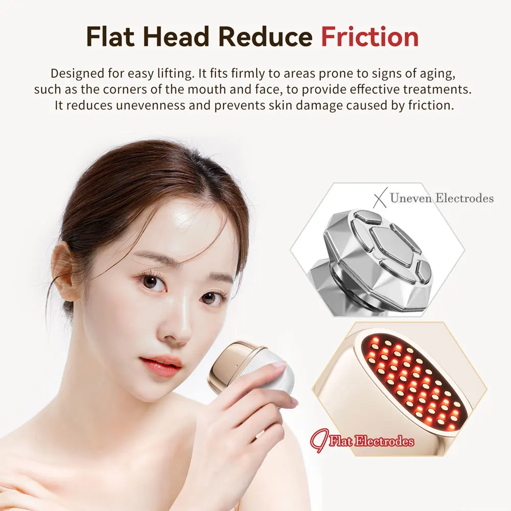 ANLAN Multi-Polar RF Beauty Device Skin Tightening Anti-Aging Wrinkle 3Color LED Skincare 24K Gold Face Radiofrequency Massager - Image 2