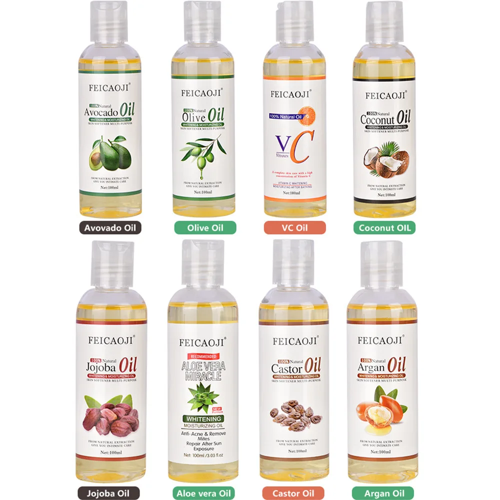 100ml Pure Natural Plant Essential Oils Aloe VC Avocado Honey Snake Argan Olive Carrot Massage Oil Repairing Smoothing Skin Care - Image 6