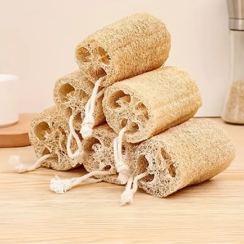 Natural Egyptian Loofah Exfoliating Body Scrubber, Egyptian Shower Loofah Sponge Body Scrubber for Women and Men for Body