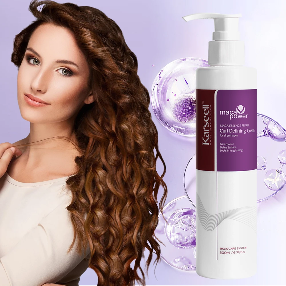 Original Karseell Volume Shampoo and Conditioner Argan Oil Moisturizing Smooth Leave in Cream Curl Defining Cream Hair Care Set - Image 5