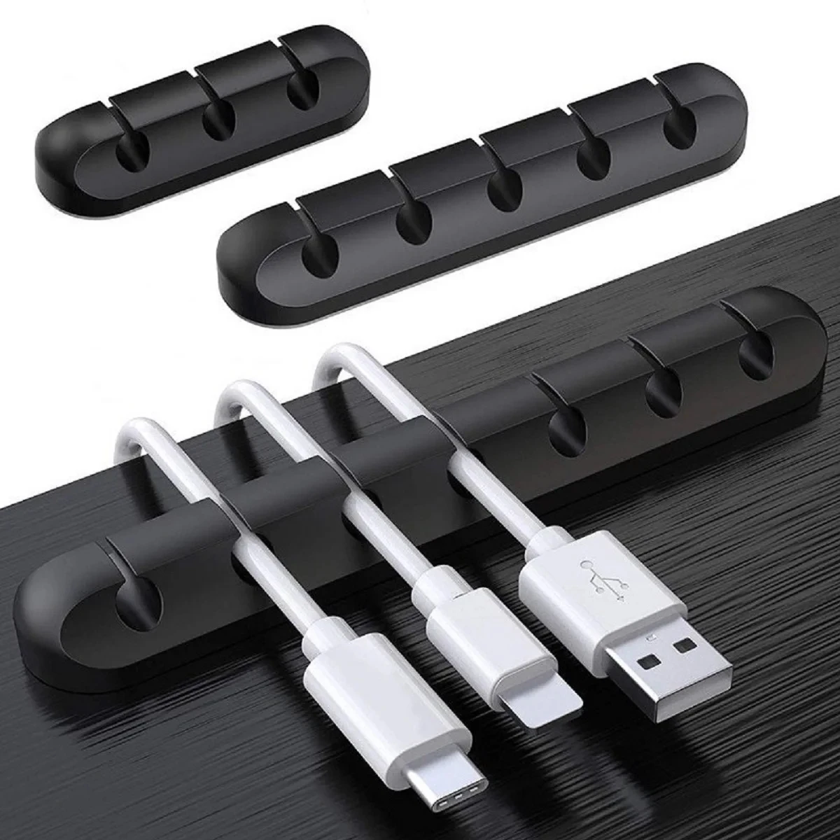 NNBILI Silicone USB Cable Organizer Cable Winder Desktop Tidy Management Clips Cable Holder for Mouse Headphone Wire Organizer - Image 2