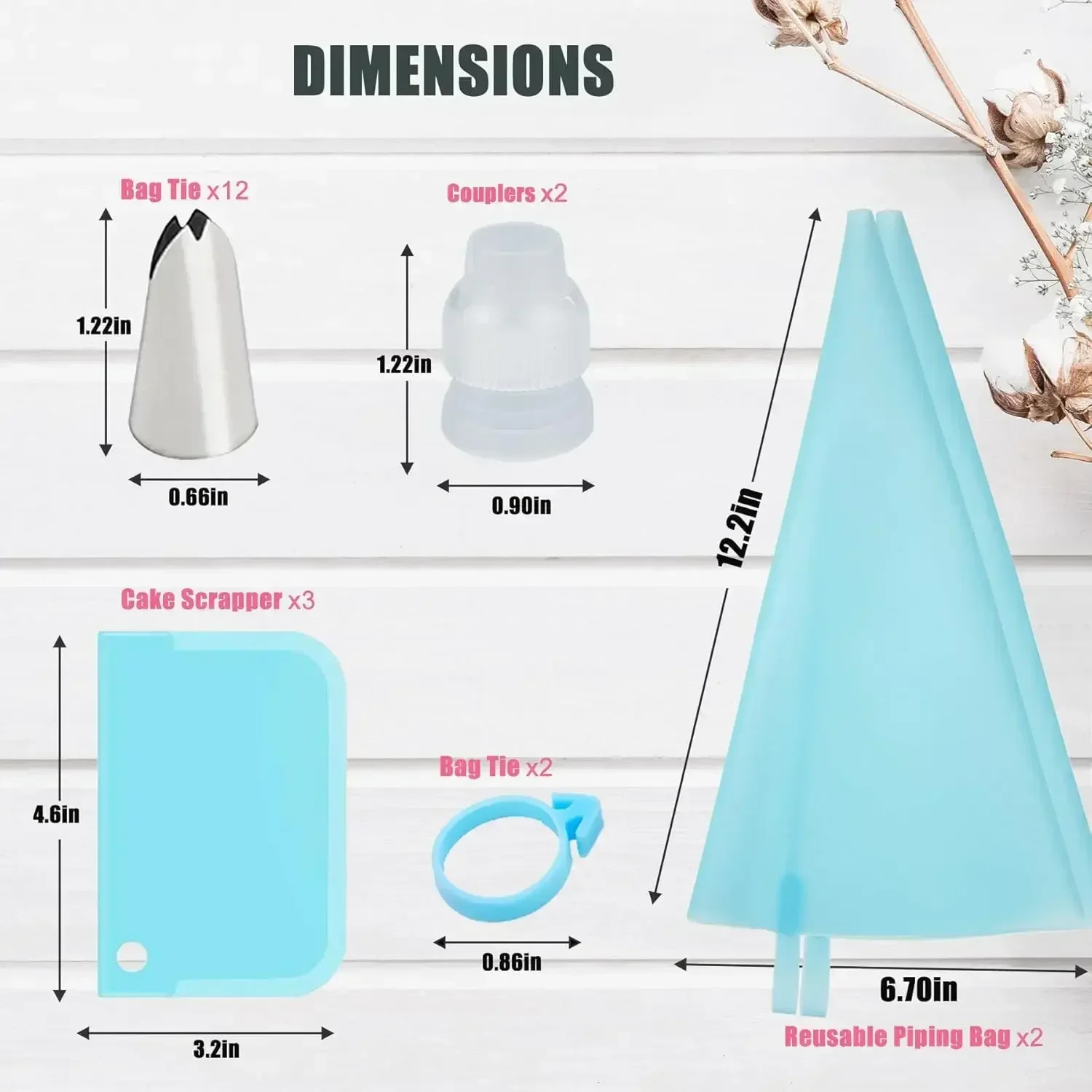 Piping Bags Cake Decorating Tools Reusable Silicone Pastry Bag Stainless Steel Nozzle Piping Nozzles Pastry Set Baking Tools - Image 2
