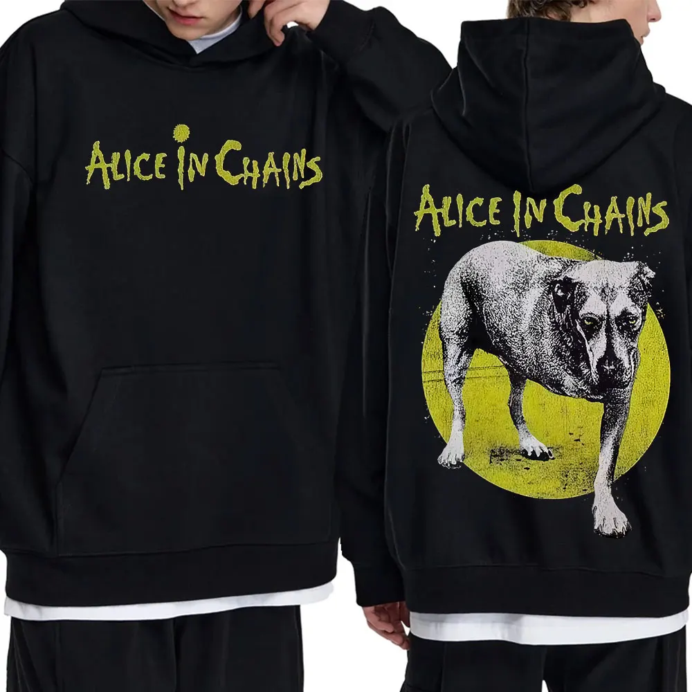 Hot Sale Rock Band Alice in Chains Graphic Hoodie Men Women Retro Gothic Punk Sweatshirt Male Fashion Oversized Pullover Hoodies