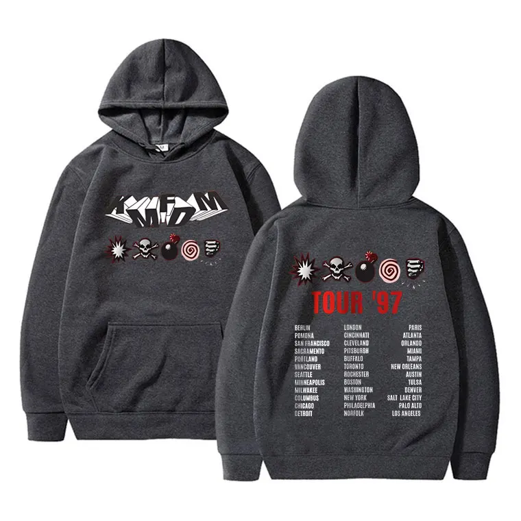 Rock Band Kmfdm Tour 97 Graphic Hoodie Men Women's Vintage Gothic Punk Pullover Hoodies Unsiex Casual Fleece Cotton Sweatshirt - Image 2
