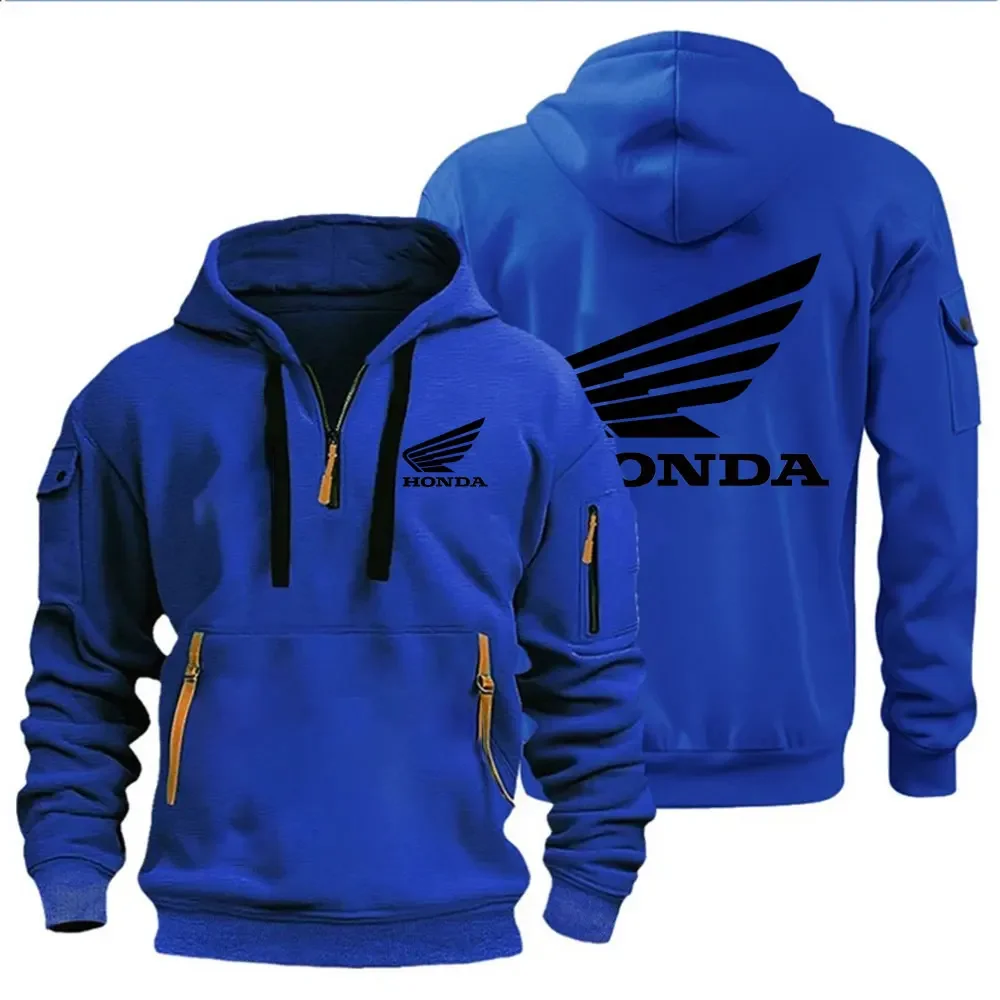 Men's Hoodies Motorcycle Jackets Honda Wings Logo Printed Sweatshirt Pullover Trendy Motorcycle Jackets for Autumn and Winter - Image 2