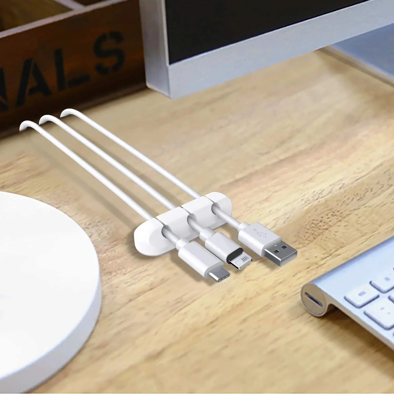 NNBILI Silicone USB Cable Organizer Cable Winder Desktop Tidy Management Clips Cable Holder for Mouse Headphone Wire Organizer - Image 5