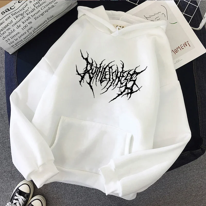 Punk Retro Gothic Fashion Cool Big Size Adult Long Sleeve Hooded Sweatshirt Autumn Winter Daily Casual Loose Street Clothing - Image 4