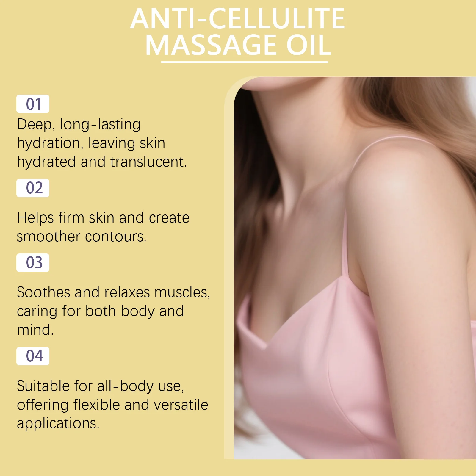Body Firming Oil Anti Cellulite Improve Sagging Tightening Nourishing Dry Skin Brightening Body Hydrating Massage Essential Oil - Image 5