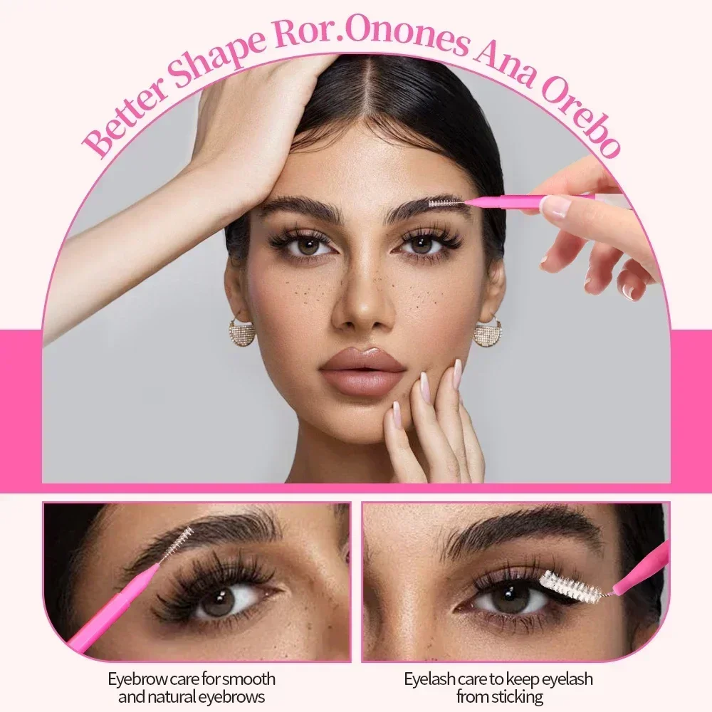 5/10/50PCS Mini Eyebrow Brush Brow Perm Brush Disposable Brow Lifting Brushes Bendable Micro Eyelash Brush Applicators Tools - Image 6