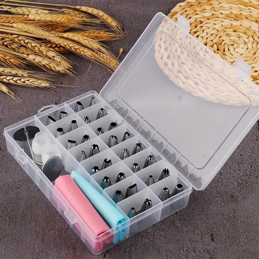 38PCS/Set Cream Pastry Bag Cake Decoration Nozzles Tube Mold Baking Tools - Image 2