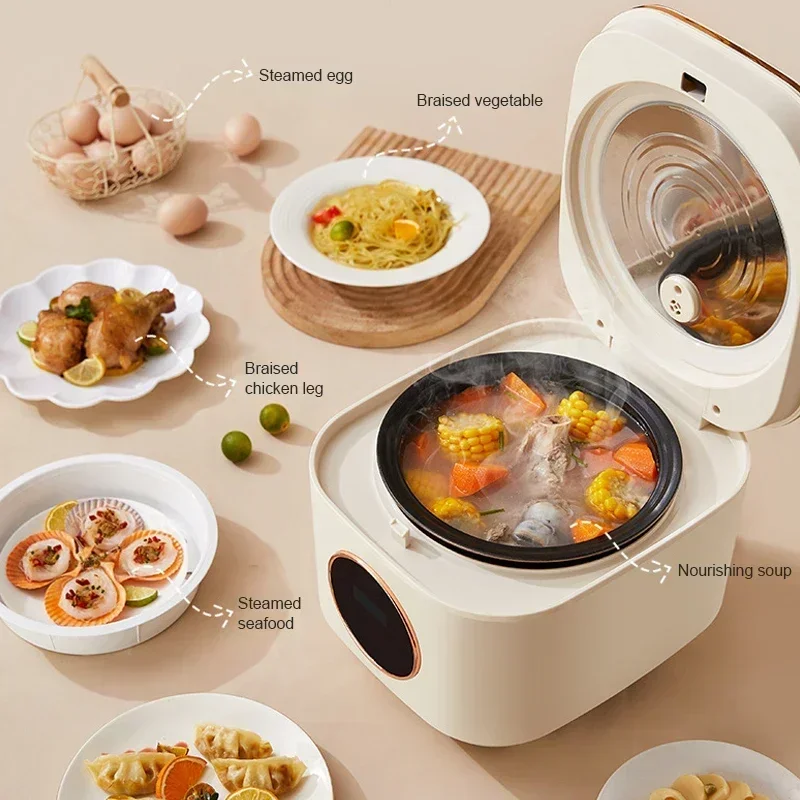 Smart Mini Rice Cooker 5L Multifunction Cooker 2-3 People Portable Electric Cooker Nonstick Pot for Kitchen Home cooking Machine - Image 4