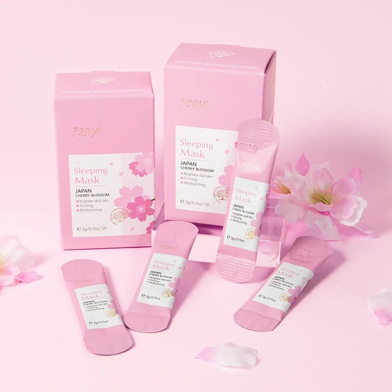10pcs Sakura Sleeping Mask Moisturizing Reduce Wrinkle Nourishing Brightening Portable Disposable Face Mask Facial Care - Image 6