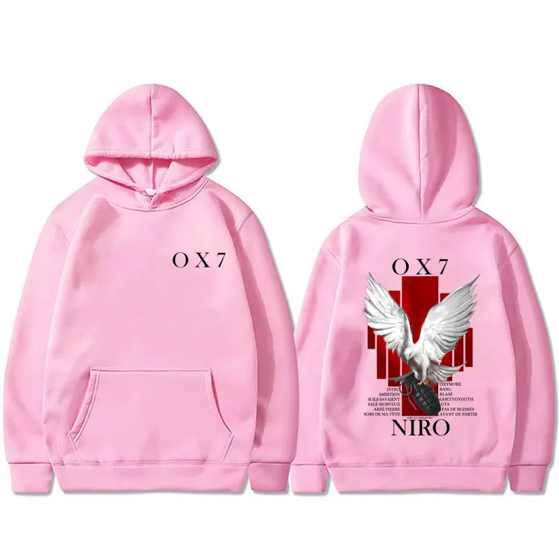 Rapper Niro OX7 Album Graphic hoodie Men Women Hip Hop Fashion Pop Music sweatshirt Male Casual Cotton Vintage pullover hoodies - Image 5