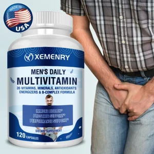 Men's Daily Vitamin, Multivitamin/Multimineral with Vitamin D3, B Vitamins, Antioxidants, Metabolism, Immunity, Energy, Muscle