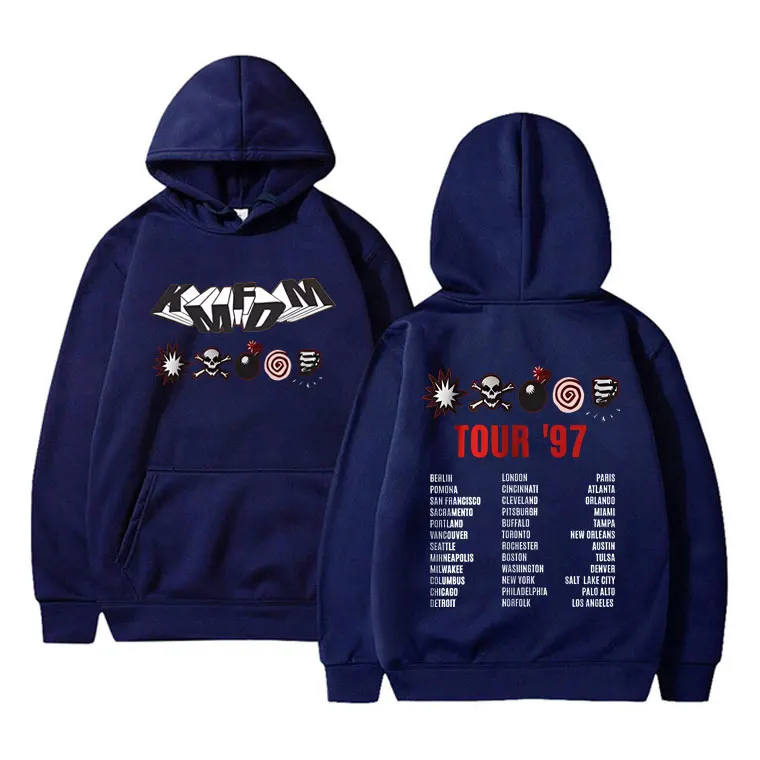 Rock Band Kmfdm Tour 97 Graphic Hoodie Men Women's Vintage Gothic Punk Pullover Hoodies Unsiex Casual Fleece Cotton Sweatshirt - Image 3