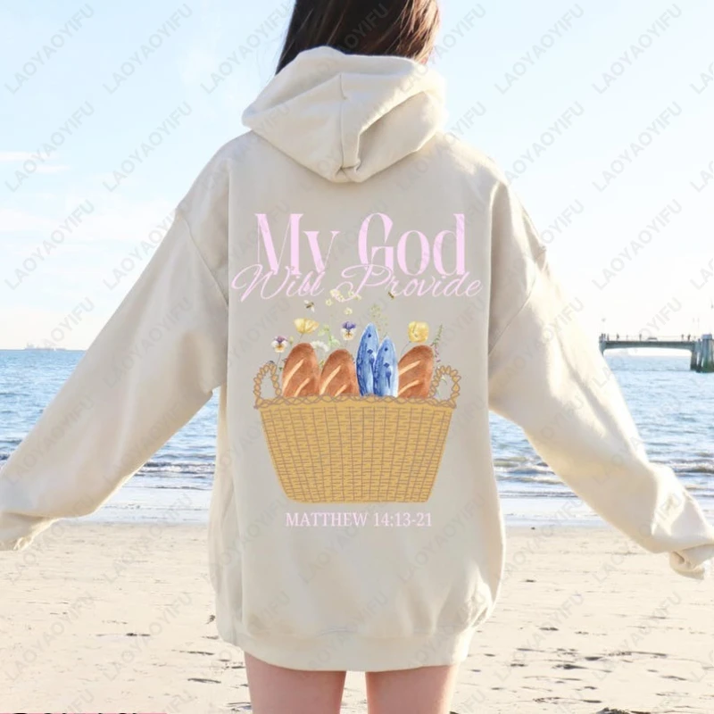 Matthew 14 Trendy Christian Hoodie for Women Men Bible Verse Sweatshirt Aesthetic Faith Based Boho Style Harajuku Pullover Gifts - Image 6