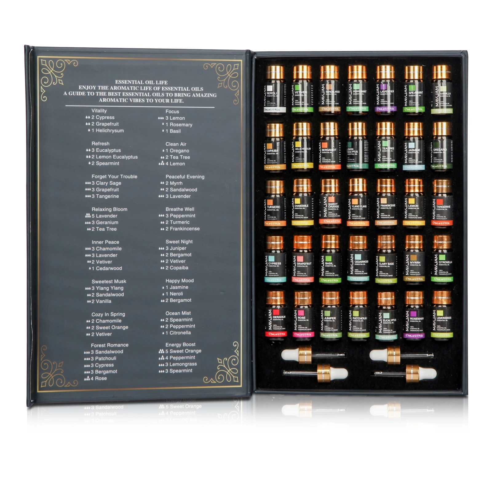 MAYJAM 35 Bottles Essential Oils Set For Humidifier Lavender Eucalyptus Vanilla Oregano Neroli Aroma Oil DIY Making Candle - Image 2