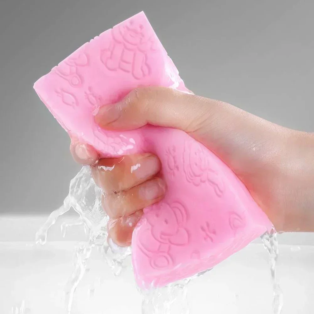 Soft Exfoliating Scrub Shower Brush - Bath Sponge Body Scrubber for Dead Skin Removal Skin Cleaner - Gentle Body Exfoliator for - Image 3