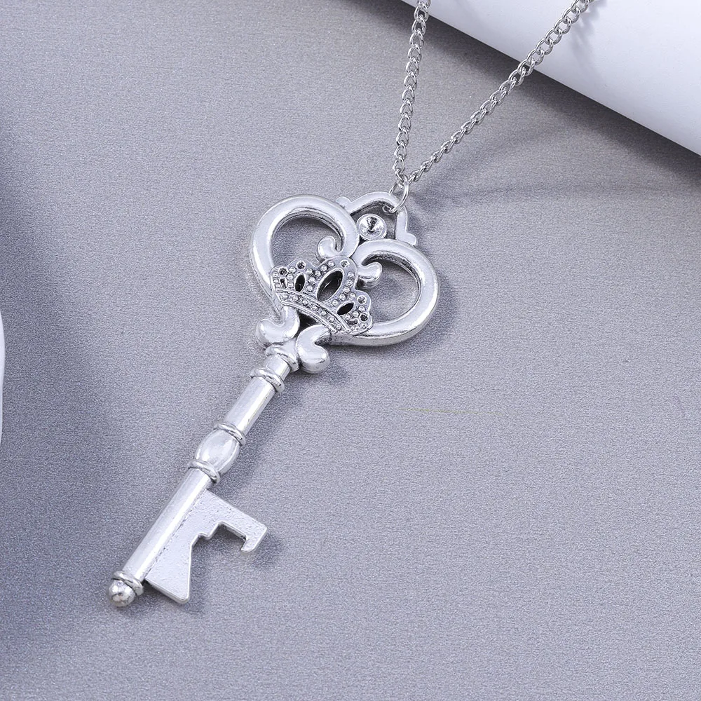 Aihua Aesthetic Goth Original Steampunk Big Retro Lock Key Pendant Necklace Punk Hip Hop Jewelry Y2K Love Couple Party Gifts