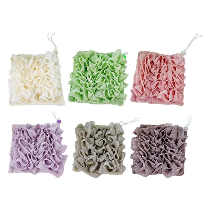 2-In-1 Bath Loofah Towel & Soap Pouch - Soft Exfoliating Mesh Sponge, Reusable Shower Skin Care Accessory - Image 6