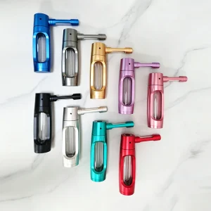 Dry Burning Grass Smoking Pipe kit Portable Aluminum Alloy Glass Tobacco Pipes Hookah Shisha Pipa Smoking Accessories