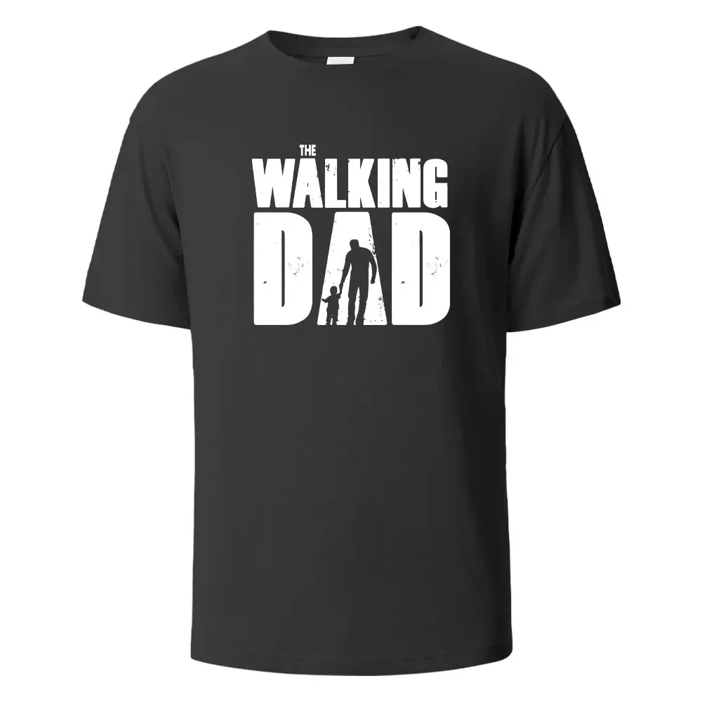 The Walking Dad Funny Street Printed T-Shirts Men Fashion Summer Tshirt Loose Oversized Cotton Short Sleeves Casual Hip Hop Tees - Image 3