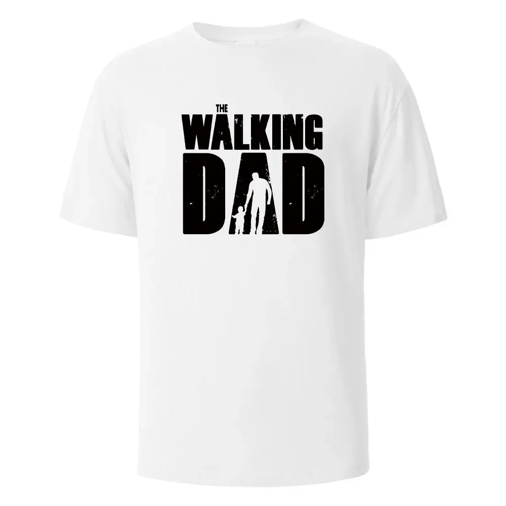 The Walking Dad Funny Street Printed T-Shirts Men Fashion Summer Tshirt Loose Oversized Cotton Short Sleeves Casual Hip Hop Tees - Image 4